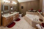 Master Bath with jetted tub and walk-in shower